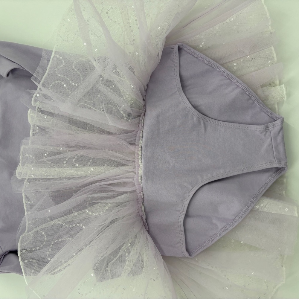 Zaclotre Girls Ballet Long Sleeve Skirted Leotards with Tutus Skirt - Picture 3 of 4